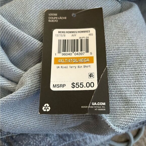 Under armour men’s rival terry 6in shorts - Picture 4 of 4